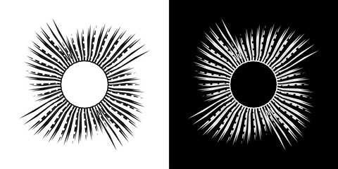 	
Dynamic abstract spiral sound wave rhythm lines. Circular spiral sound wave rhythm of lines. Circular futuristic abstract lines, black and white background.