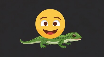 Emoji Lizard - A playful combination of digital expression and reptilian charm.