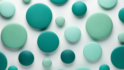 Fototapeta premium Pastel Teal And Green Polka Dots On White High Res Teal Texture Wallpaper