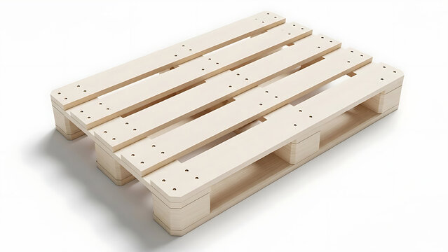 Light Wood Shipping Pallet on White Background wooden 2