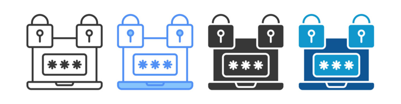 Authorization Icon Set Multiple Style Collection