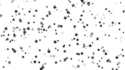 Fototapeta premium Scattered Star Shapes on Clean White Background Design