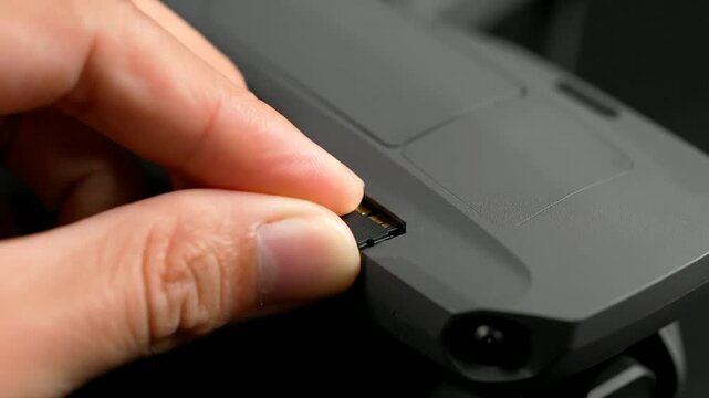 Inserting Micro SD Card into Device.