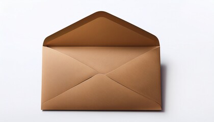 A Brown Envelope Is Sitting On A White Background The Envelope Is Open And Has A Flap The Envelope Is Not Addressed