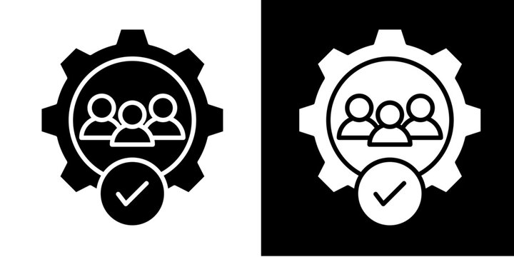 Professional Service  Icon Set White Glyph Style Collection
