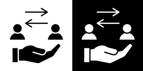 Executive Coaching  Icon Set White Glyph Style Collection
