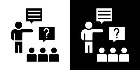 Training Session  Icon Set White Glyph Style Collection
