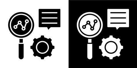 Business Diagnosis  Icon Set White Glyph Style Collection
