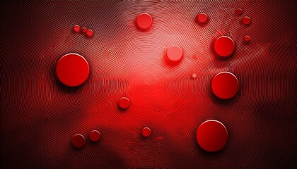 Abstract Halftone Background With Red Circles