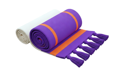 Rolled Yoga Mats with Tassels