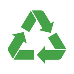 vector recycle symbol on white background