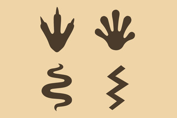 Obraz premium Animal Tracks and Trails A Collection of Wildlife Footprints.