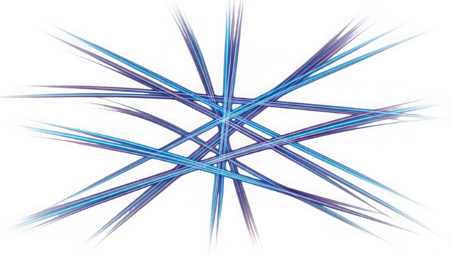 abstract blue and purple lines forming a star shape on white background - Powered by Adobe