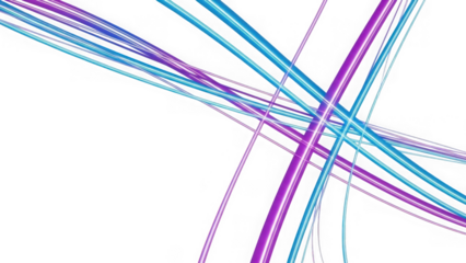 colorful lines intersecting on white background