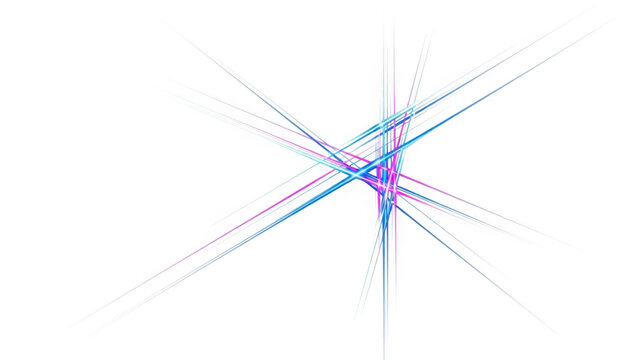 Colorful abstract lines intersecting in geometric pattern - Powered by Adobe