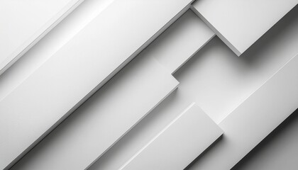 Closeup of white puzzle pieces on a white surface with shadows