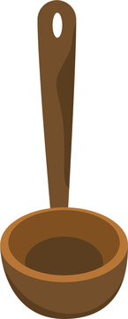 wooden kitchen laddle