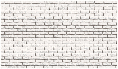 Fototapeta premium 白レンガの壁 シームレステクスチャ ベクター背景素材｜White Brick Wall Seamless Texture Vector Background