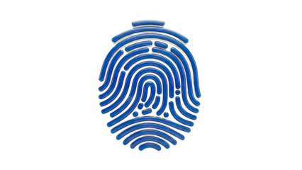 Blue Fingerprint Icon