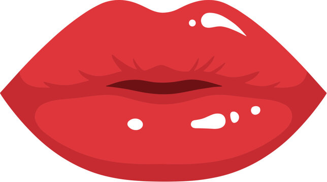 Modern Flat Design Lip Gloss Cosmetics Fashion Illustration Clipart Element