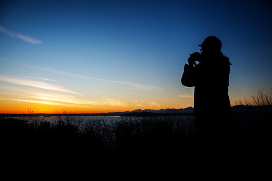 Photographer of  sunset near Salish Sea