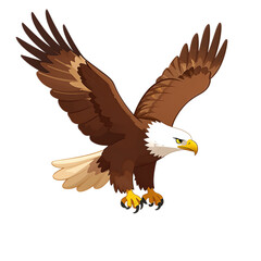 Obraz premium Majestic Brown Eagle in Flight