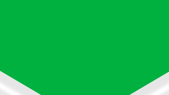 Green screen animation of a split love-themed paper transition