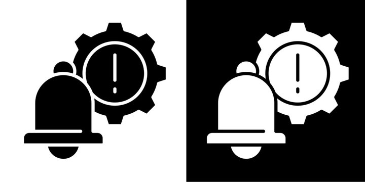 Notification Trigger Icon Set White Glyph Style Collection
