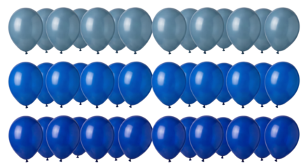 Group of Blue and Gray Balloons, Party Decoration, Celebration Elements