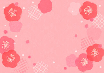 和風の梅の花の背景素材