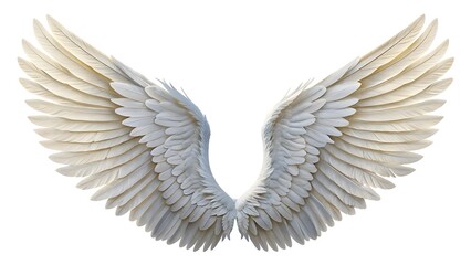 Fototapeta premium white angel wing isolated