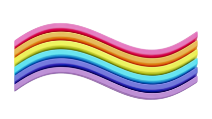 Wavy Rainbow Abstract