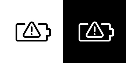 バッテリー警告・アラートマークのアイコン（ベクター） © hamo