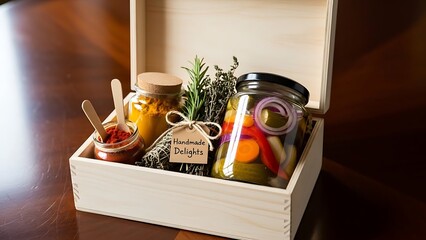 Gift Box with Preserved Vegetables and Herbs