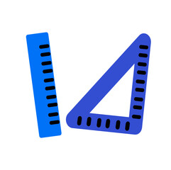 Tailor measurement tool flat icon. Vector graphic, not Artificial Intelligence, logo illustration. Replaceable vector design.