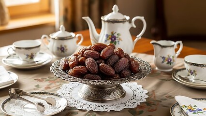Dates on a Formal Dining Table Setting