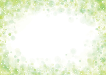 Natural Green Watercolor Bokeh Background