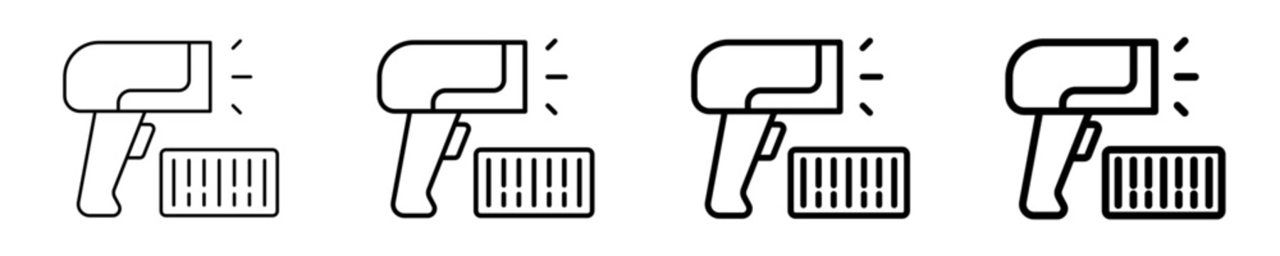 Barcode Scanner  Icon Set Different Style Collection
