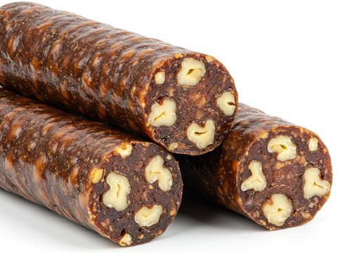 a handful of pestil sucuk grape molasses sausage