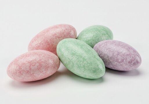 a few pieces of badem ekeri pastel colored