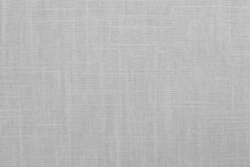 Light grey linen fabric cloth texture background, seamless pattern of natural textile.