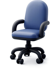 3D Vector Office Chair icon, Work, Interior visual, Suitable for business concept.