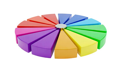 Fototapeta premium Colorful Pie Chart Sections