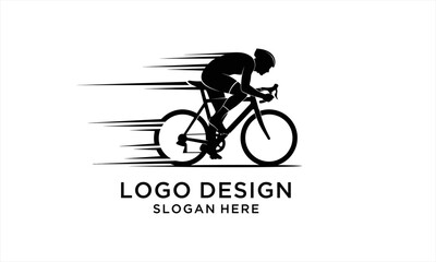 Obraz premium Dynamic Silhouette of a Cyclist in Motion, Capturing Speed and Athleticism.