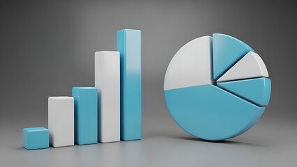 Visual representation of business growth and financial performance metrics