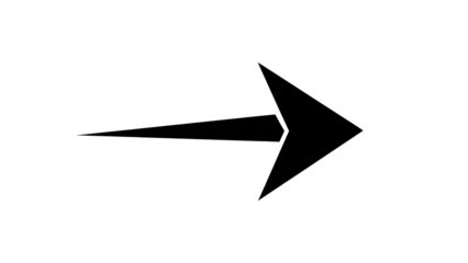 Simple Black Vector Arrow Icon Pointing Right Isolated