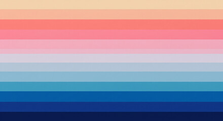 Fototapeta premium Serene Color Spectrum: A visually soothing composition, a series of precisely aligned horizontal color bands gradient from warm to cool, creating a sense of balance and tranquility. 