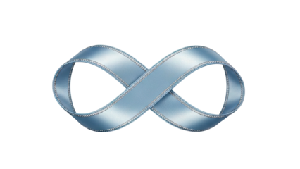 Infinity Symbol Made of Blue Ribbon