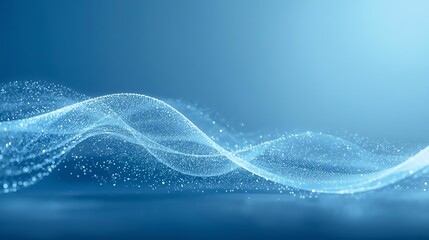 Abstract digital wave in blue