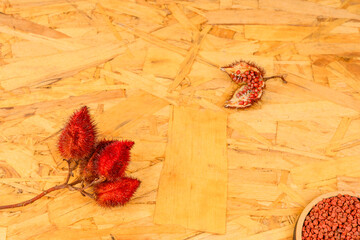 Red annatto seeds powder - Bixa orellana